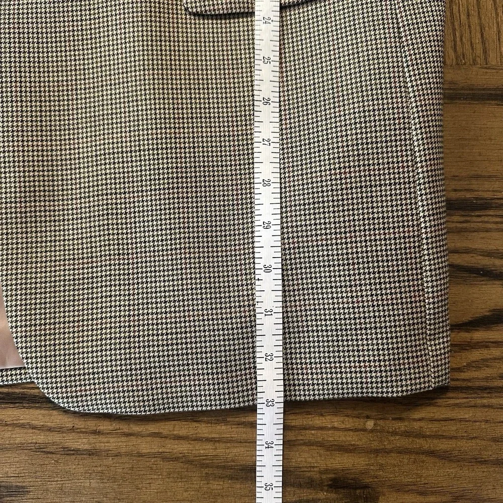 Lauren Ralph Lauren Mens 100% Wool Blazer Houndstooth Multi Sport Coat Sz 42L